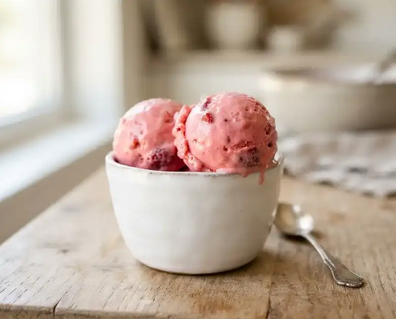 Helado de frutilla